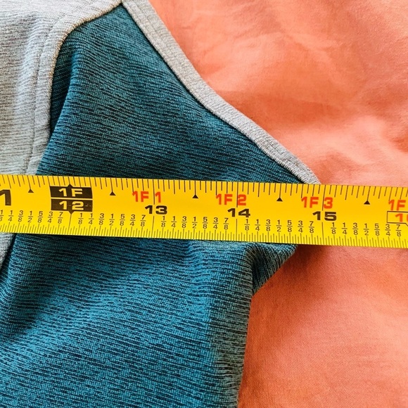 Outdoor Voices x Madewell Athena Sports Bra Size Medium Teal Warm Up Crop Top - Picture 4 of 6